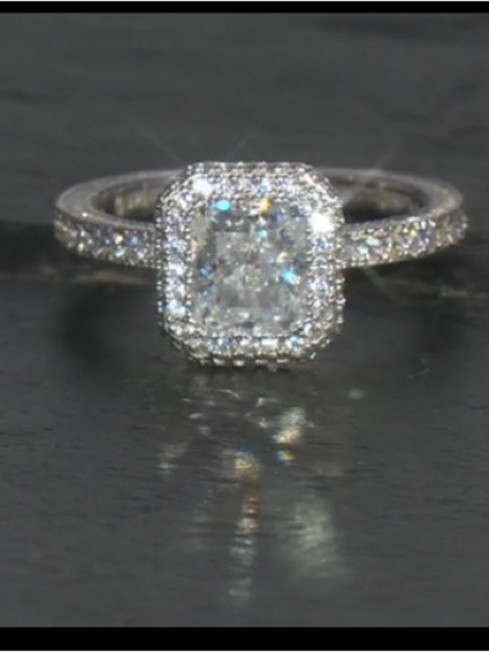 Judith Ripka Halo Ring 2.16 CTW